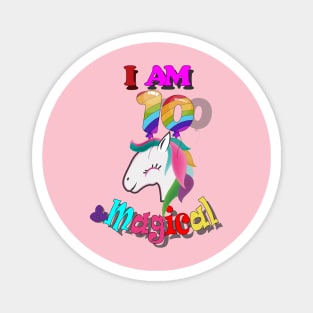 unicorn 10th birthday: I am 10 and magical Magnet